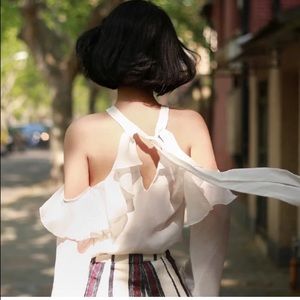 mango white off shoulder top